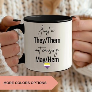 They/Them Pronouns Mug, Gay Rights Mug, Human Rights Mug, Equality Mug, Rainbow Mug, Pride Mug, Equal Rights Mug, Nonbinary Gift