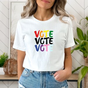 Vote T-shirt, Election 2024 Shirt, Voter Shirt, Democrat Shirt, Politics Shirt, Voter Shirt, Register to Vote Shirt