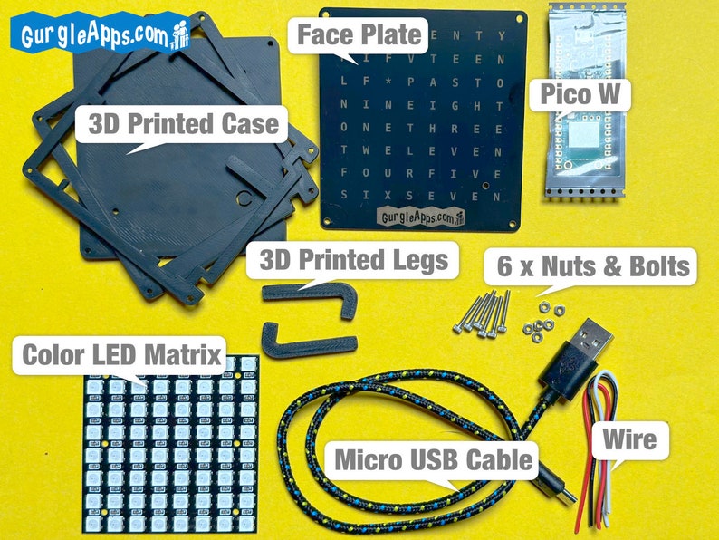 Color Word Clock Kit operated by WiFi image 4