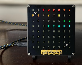 WiFi Color Word Clock Kit – DIY Electronics Project