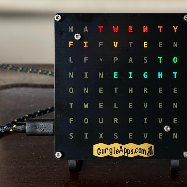 はんだ付け不要のLEDワードクロックキット、DIY電子工作ギフト、メーカー、子供、ティーン向けSTEMキット