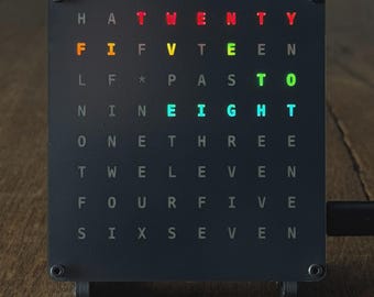 Solder-Free LED Word Clock Kit, DIY Electronics Gift, STEM Kit for Makers, Kids & Teens Fathers Day