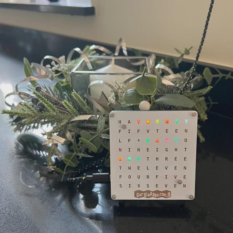 Solder-free LED Word Clock Kit, DIY Electronics Gift, STEM Kit for ...