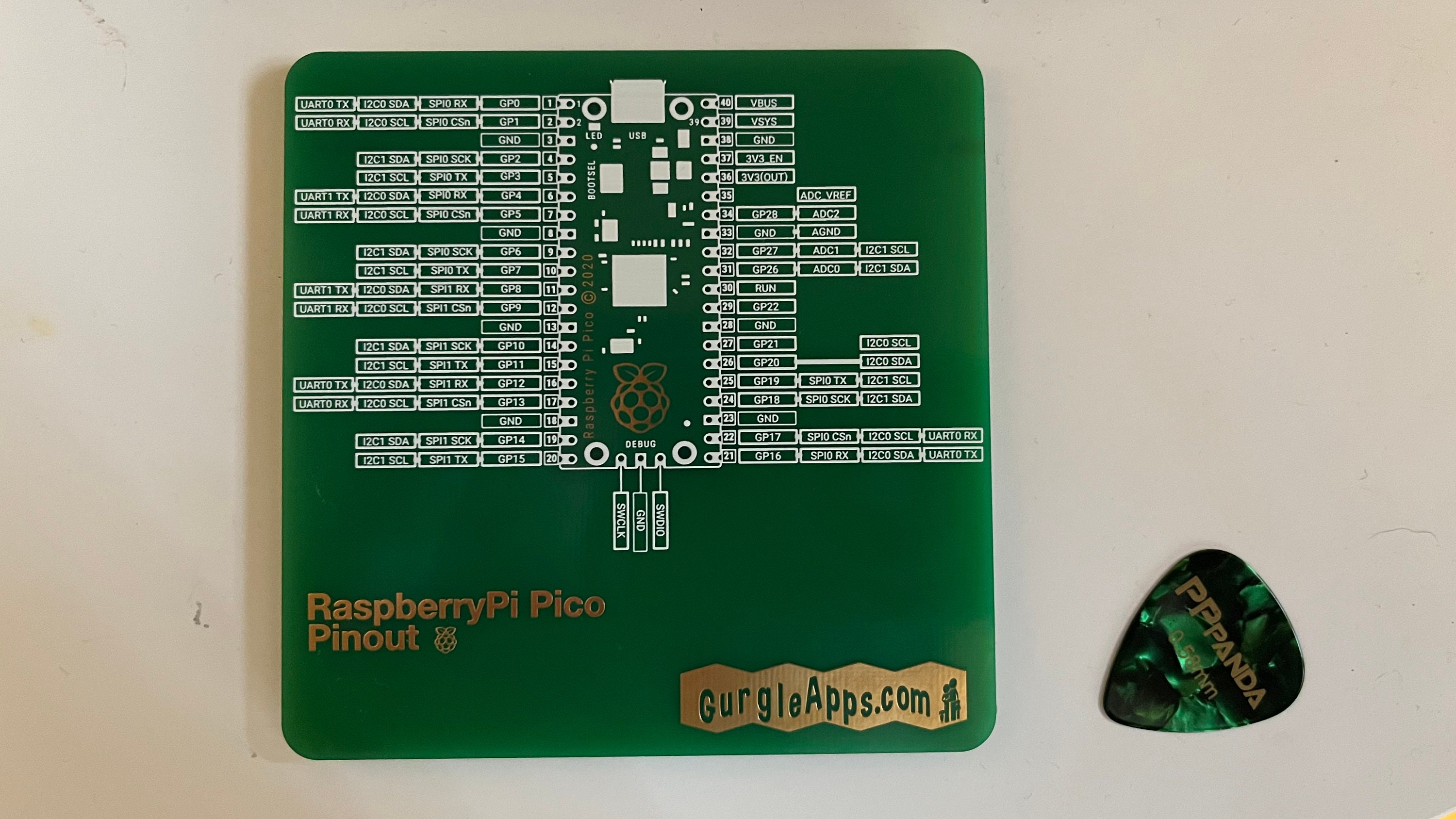 Raspberry Pi Pico Pinout Pcb Coaster