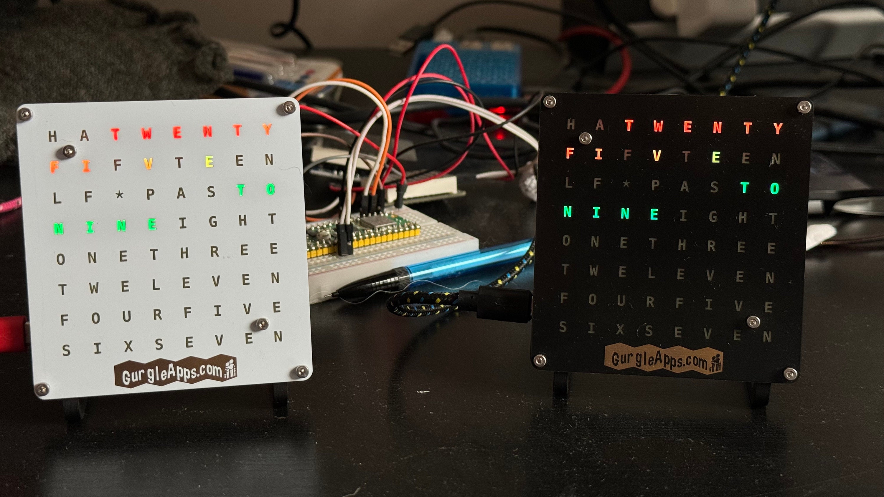 Solder-free LED Word Clock Kit, DIY Electronics Gift, STEM Kit for ...