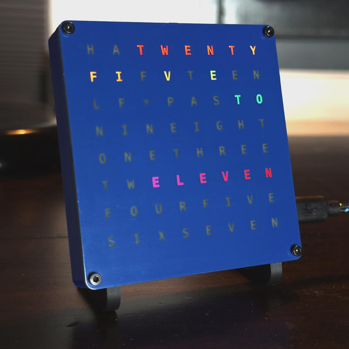 Solder-free LED Word Clock Kit, DIY Electronics Gift, STEM Kit for ...