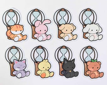 ANITEEZ Plushie Lightiny Sticker, Cute glossy Ateez Sticker