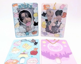 ATEEZ Cute Decoden / Dreamy Day Aniteez PC Holder, Standard Acrylic Photocard Holder