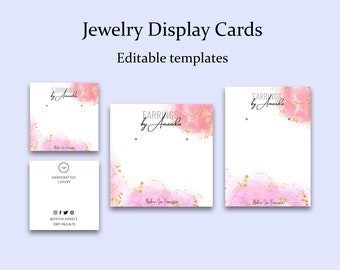 PRINTABLE Earring Card Template | Editable Earring Display Card | Earring Tags | Earring Packaging | Earring Template | Custom Jewelry Card