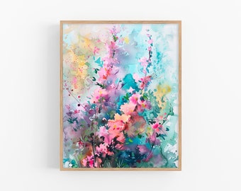 Lupines Watercolor Painting Lupine Artwork Rustic Kitchen Wall Art Meadow Print Decor Mother's Day Gifts by FeelingPrints