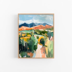Arizona Druck auf Leinwand Kaktus Druck Landschaft Ölgemälde Kunstdruck Rustikal Wand Dekoration Geschenke von FeelingPrints