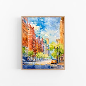 Madison Stadtbild Kunstdruck Wisconsin State Aquarell Malerei Stadtbild Kunstdruck von FeelingPrints