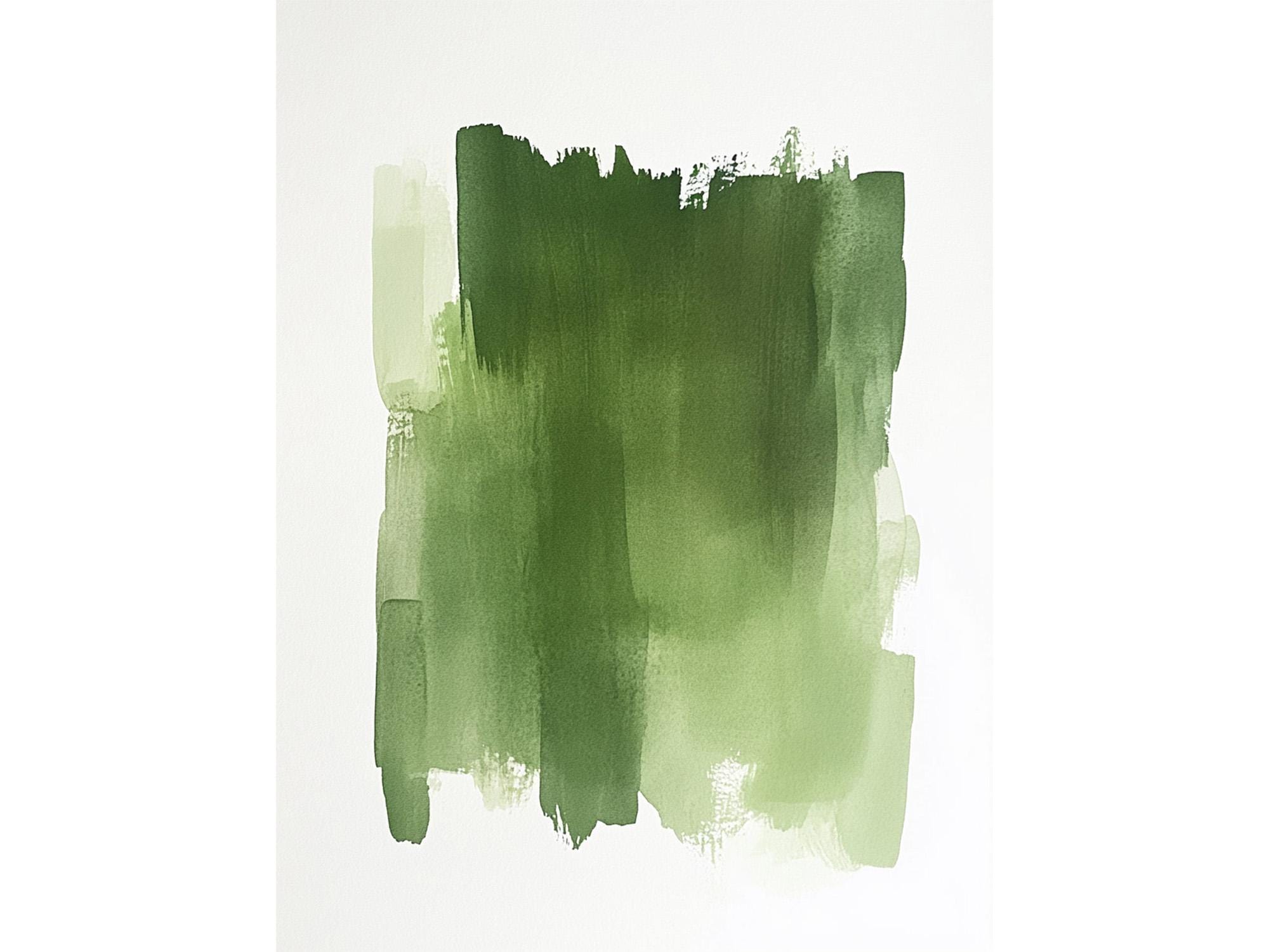 Green Color Watercolor Painting Green Colors Brushstroke Watercolor Art ...