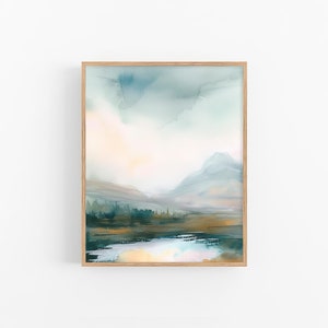 Impresión artística de acuarela de Dingle, Irlanda, pintura abstracta de paisaje, arte mural de la península, póster de viaje de FeelingPrints