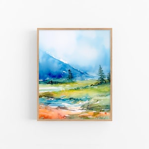 Fishlake Forest Aquarell Malerei Utah Landschaft Kunstdruck Berg Fine Art Print Reiseposter von FeelingPrints