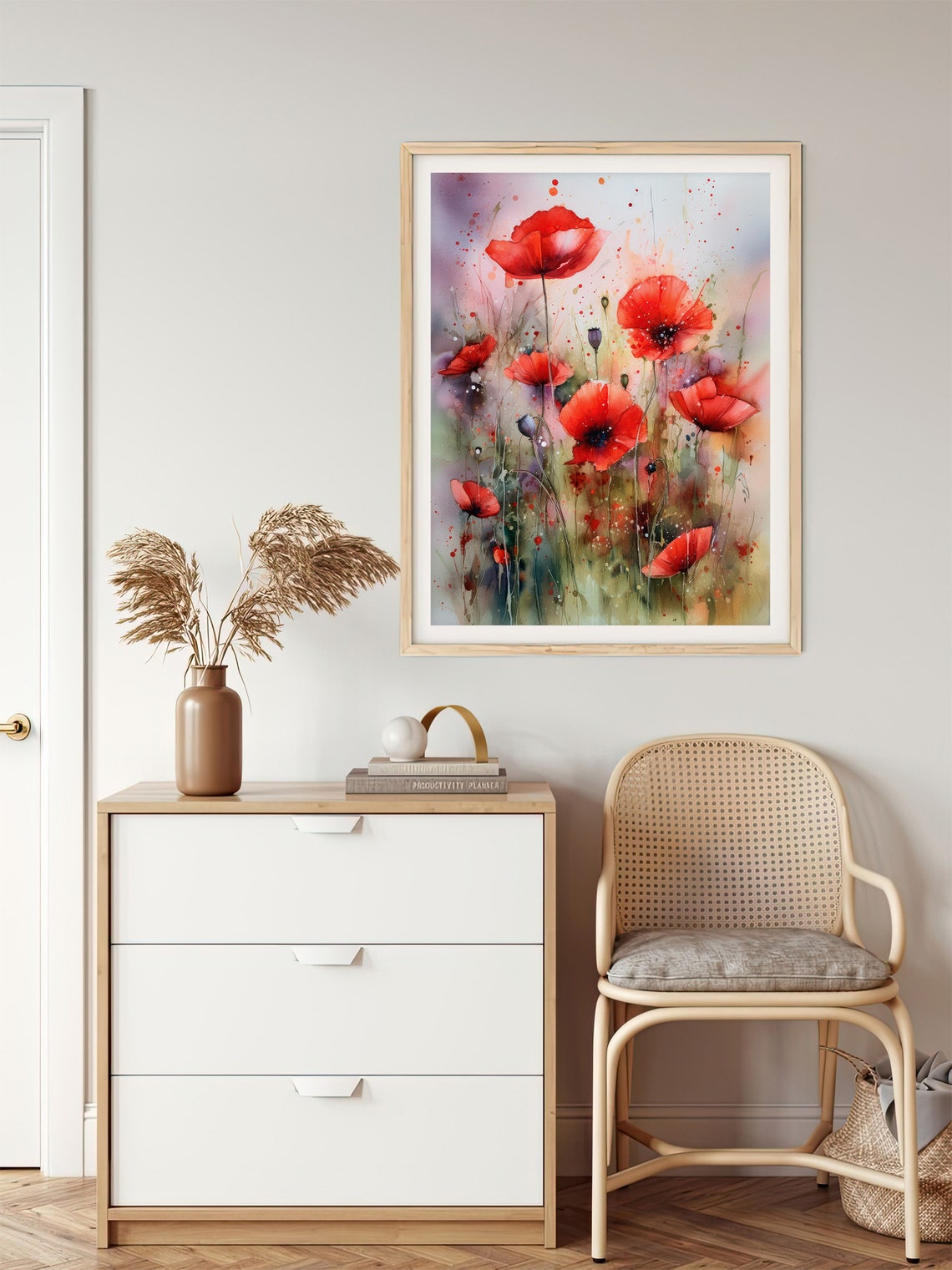 Red Poppy Watercolor Art Print Floral Artwork Flowers Watercolor Art - Etsy