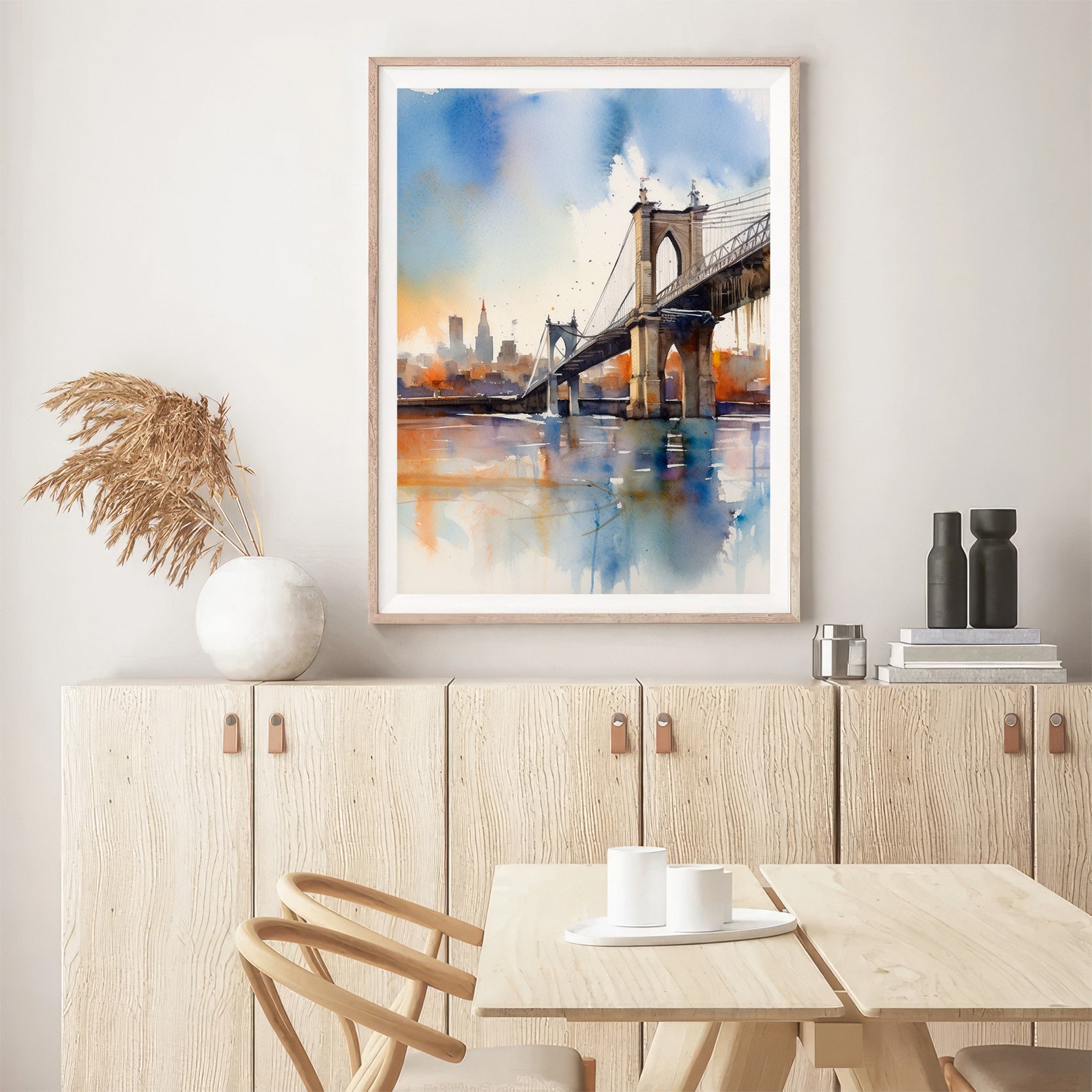 Brooklyn Bridge Watercolor Painting New York City Watercolor Art Print ...
