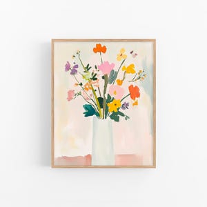 Stampa artistica con fiori primaverili, margherite, acquerello, arte murale rustica, regalo per la festa della mamma di FeelingPrints