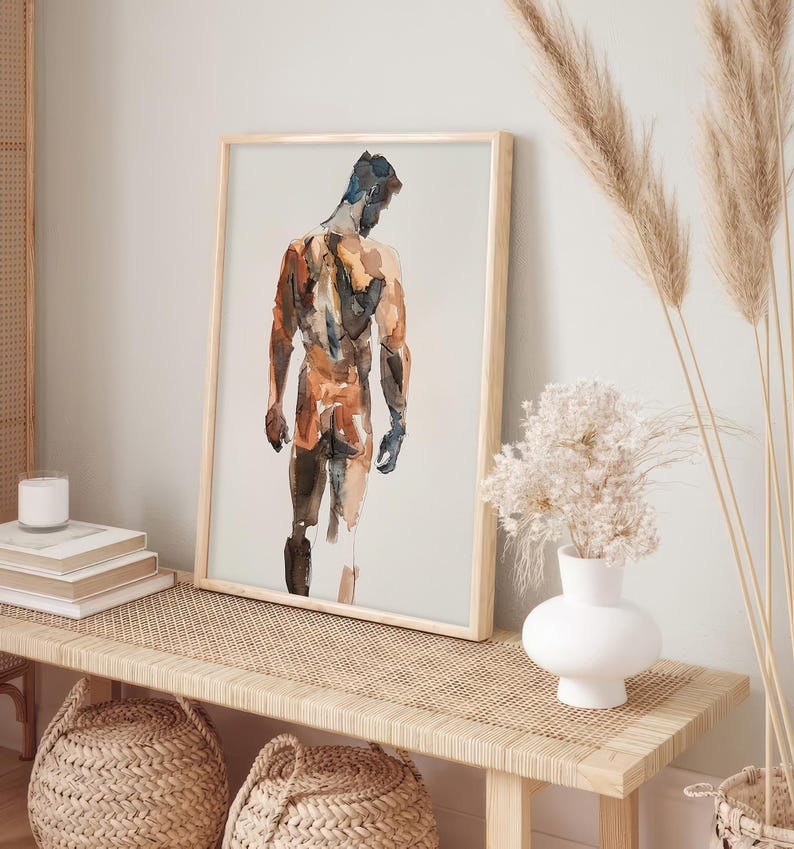 Gay Gemälde Aquarell Männerkörper Aquarell Kunstdruck Geschenke für Ihn von FeelingPrints Bild 3