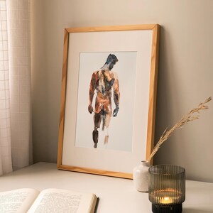 Gay Gemälde Aquarell Männerkörper Aquarell Kunstdruck Geschenke für Ihn von FeelingPrints Bild 8