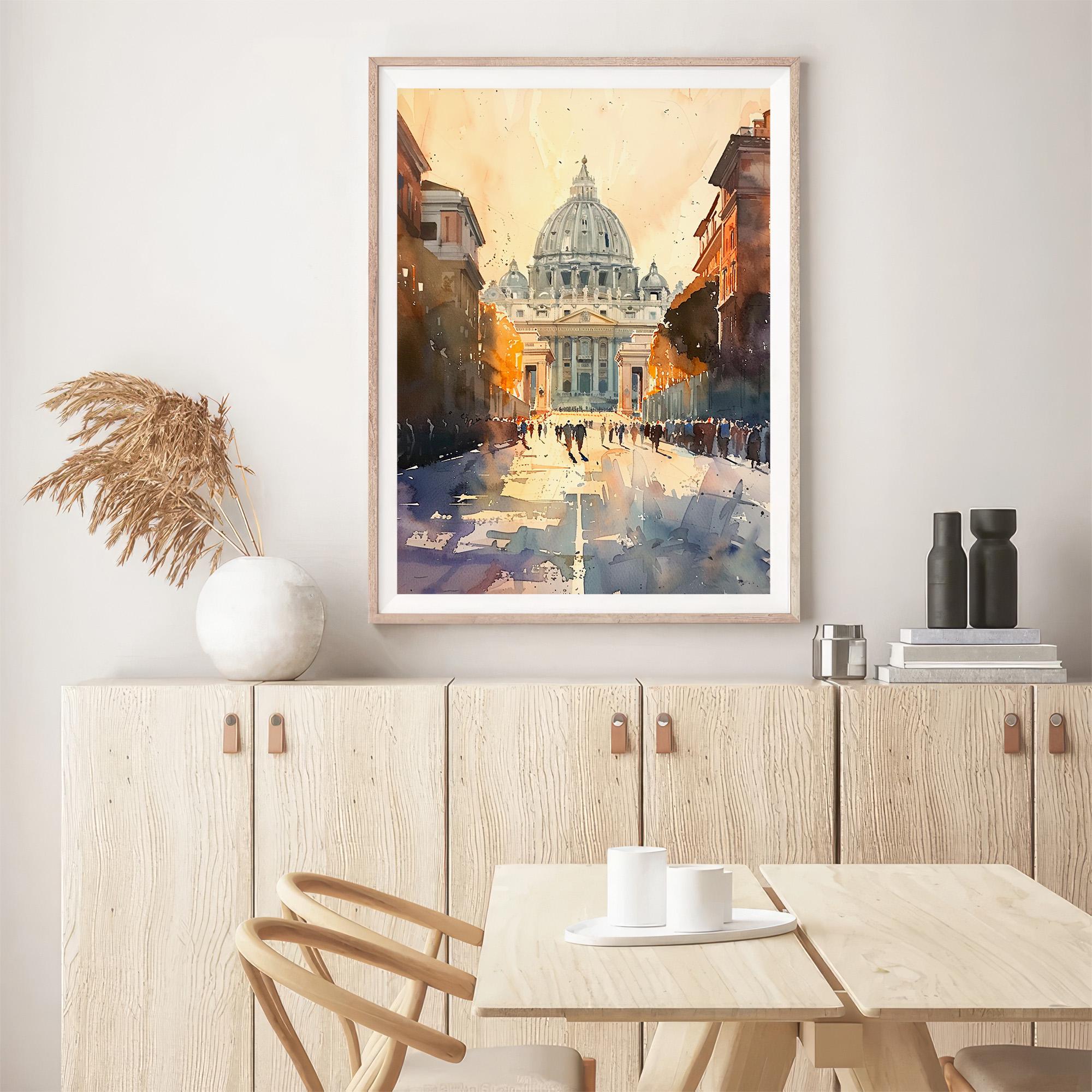 Rome Cityscape Watercolor Art Print Italian Cityscape Watercolor ...