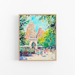 Stampa artistica di New York City, acquerello di Washington Square Park, regalo da viaggio di FeelingPrints