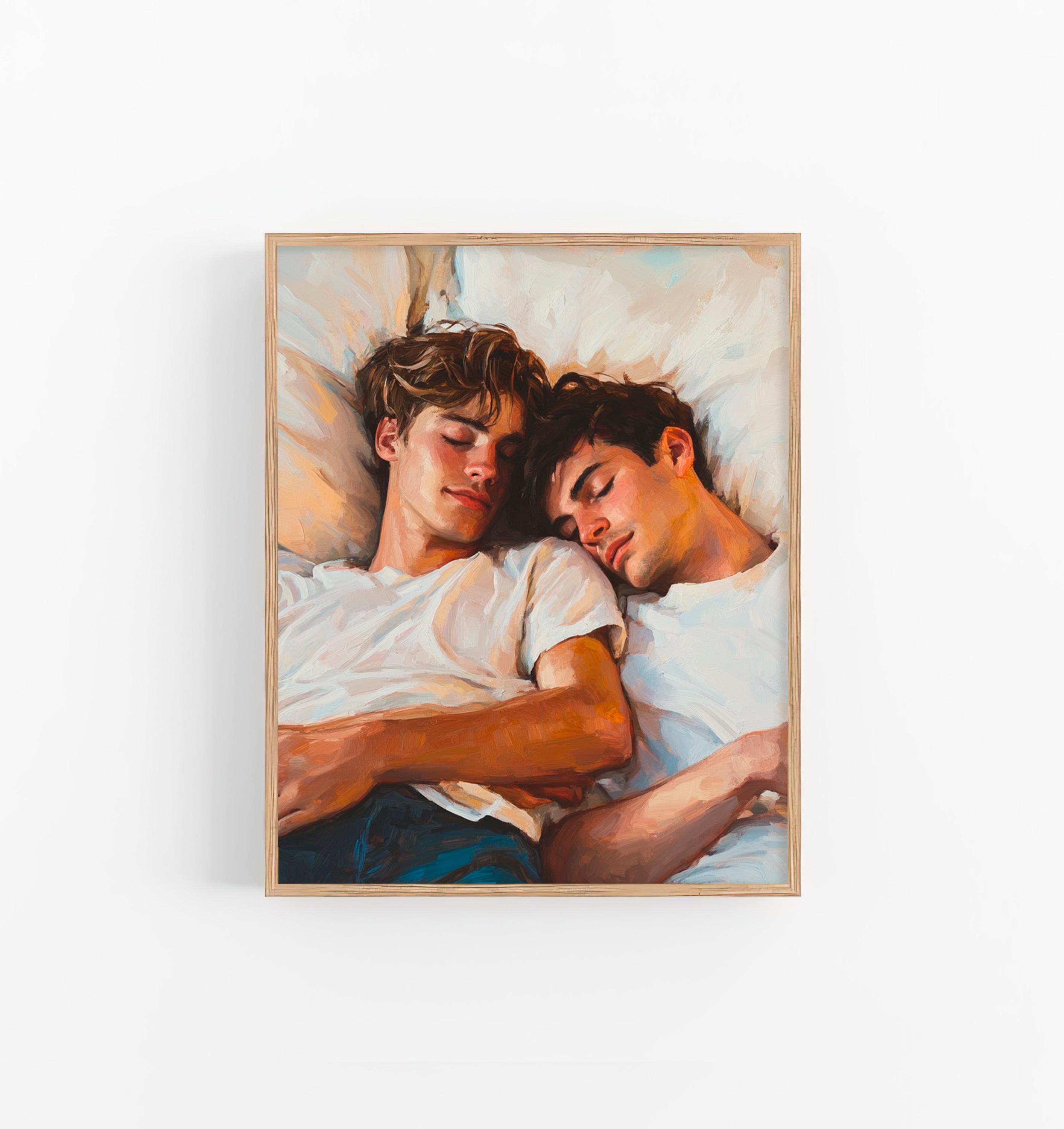 Gay hug painting - Etsy 日本