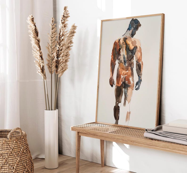 Gay Gemälde Aquarell Männerkörper Aquarell Kunstdruck Geschenke für Ihn von FeelingPrints Bild 9