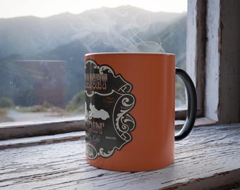 Straight Glindin' (Orange) Color Morphing Mug, 11oz