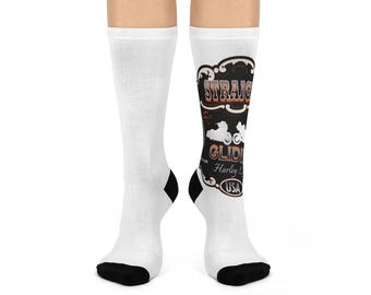 Straight Glidin' White Cushioned Crew Socks
