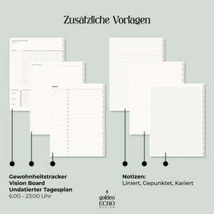 2024 Digitaler Planer Deutsch I Digitaler Wochenplaner | Wochen & Monate Digital Planner | Für iPad + Goodnotes | Minimalistischer Planer