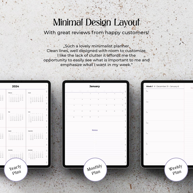 Weekly Digital Planner Goodnotes I 2024 Digital Weekly Planner Etsy