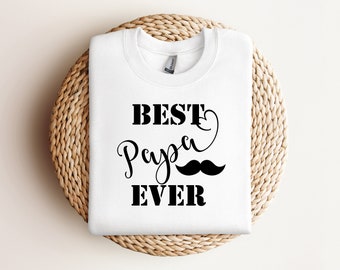 Best Papa Ever Shirt Grandad Grandpa Gift Mustache T Shirt Design PNG PDF JPEG Svg Instant Digital Download Cricut Silhouette File