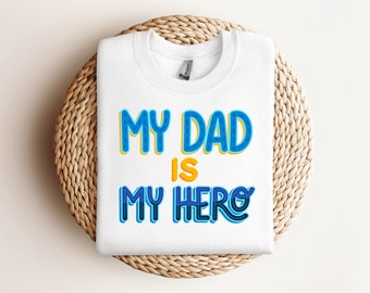 My Dad is My Hero Baby T Shirt Design PNG PDF JPEG Svg Instant Digital Download Cricut Silhouette File