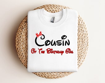 Cousin of the Birthday Girl Family Vacation Trip Squad Shirt Design PNG PDF SVG Instant Digital Download Cricut Sublimation File