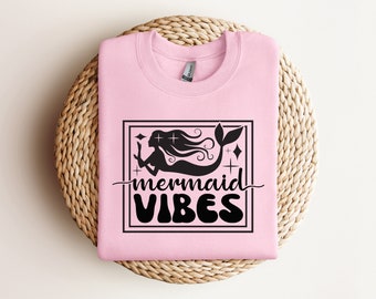 Mermaid Vibes Summer Girls T Shirt Design PNG PDF JPEG Svg Instant Digital Download Cricut Silhouette File