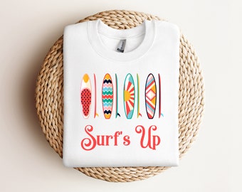 Surf's Up Summer Surfboard Girls Shirt Beach Design PNG PDF JPEG Svg Instant Digital Download Cricut Silhouette File