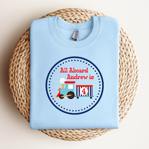 All Aboard Birthday Train Personalized T Shirt Design PNG PDF JPEG Svg Instant Digital Download Cricut Silhouette File