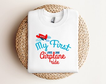 My First Plane Ride Boys Airplane Personalized Shirt Design PNG PDF JPEG Svg Instant Digital Download Cricut Silhouette File
