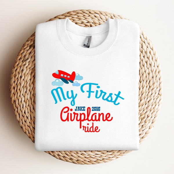 My First Plane Ride Boys Airplane Personalized Shirt Design PNG PDF JPEG Svg Instant Digital Download Cricut Silhouette File