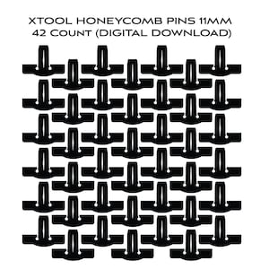 以下が含まれることがあります： 11mmのハニカムピン42個の白黒デジタルダウンロードパターン。XTOOL HONEYCOMB PINS 11MM 42 COUNT (デジタルダウンロード)
