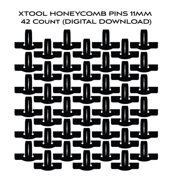 XTool Honeycomb 11mm Pins, Digital download. SVG, PDF, AI files: hold & align when engraving, cutting, scoring, laser, diode, C02