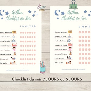 checklist pour le soir