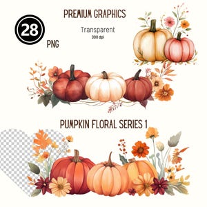 Outono PNG, Borda de Outono, Clipart de Aquarela de Abóbora, Decoração Floral de Outono, Guirlanda de Outono, Abóbora de Outono, Canecas, Placas de Casamento, Diários, Adesivos PNG