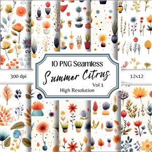 Floral Seamless Pattern, Digital Pattern For Scrapbooking, Sublimation, Print On Demand, Summer Dress Pattern, Bedding Pattern, Wallpaper V1