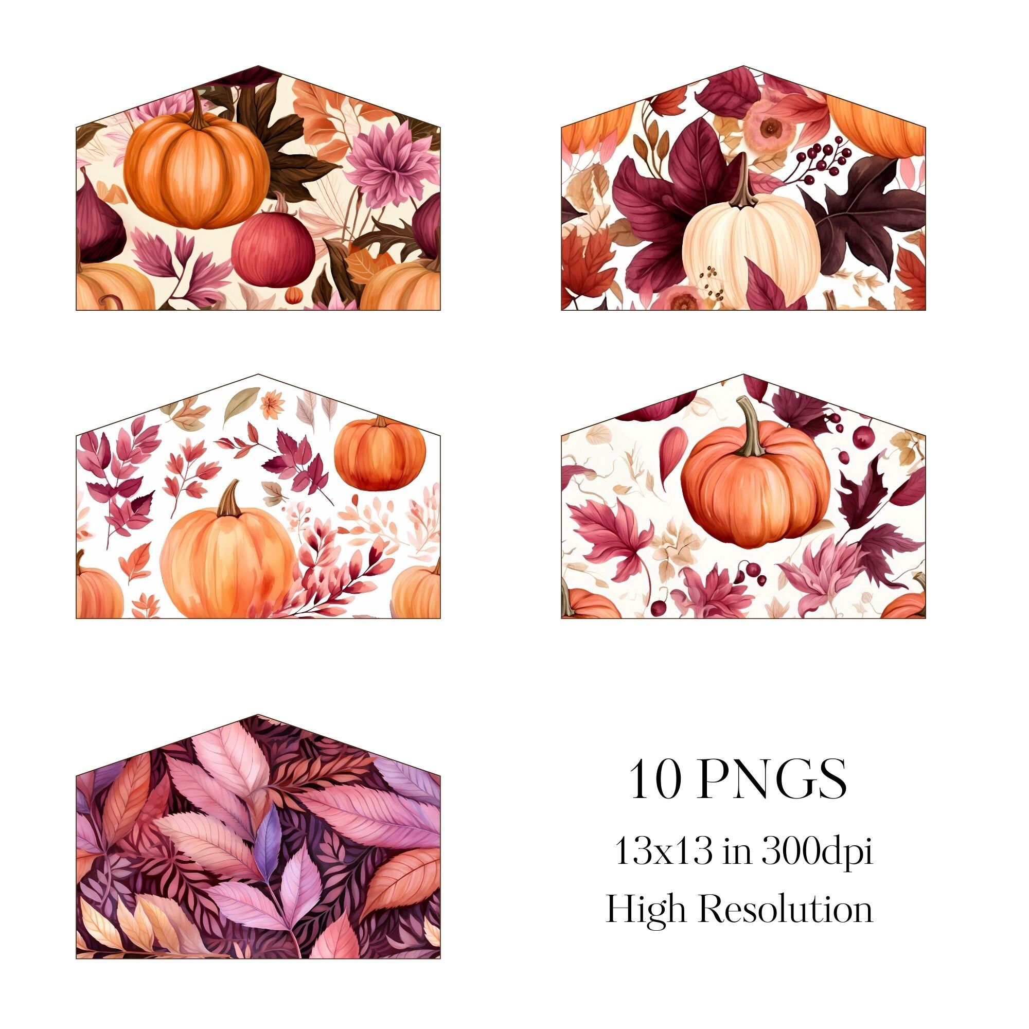 Seamless Pattern PNG, Fall PNG, Pink Autumn Digital Pattern for ...