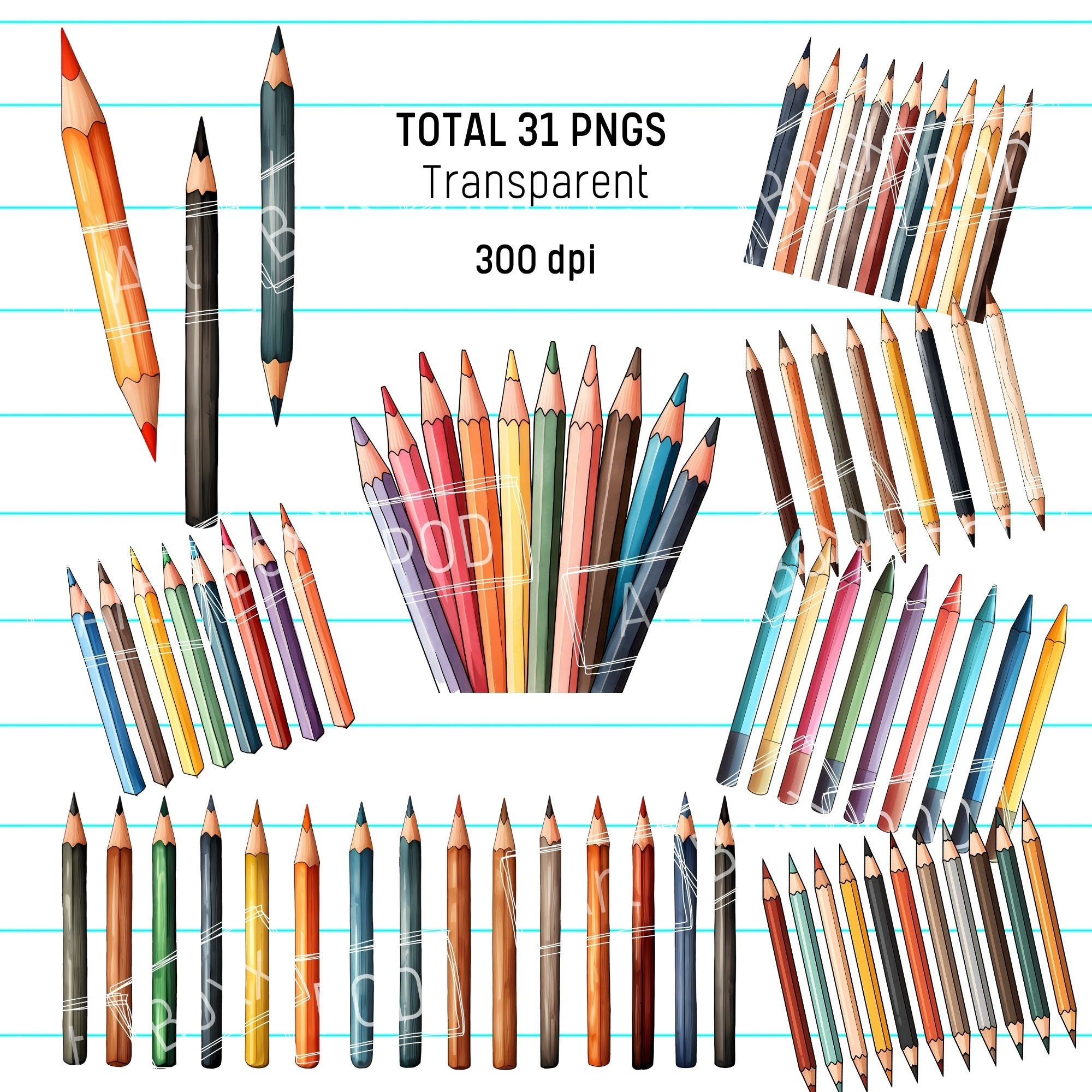 Back to School Clipart Bundle, Classroom Decor, Download Digital ...