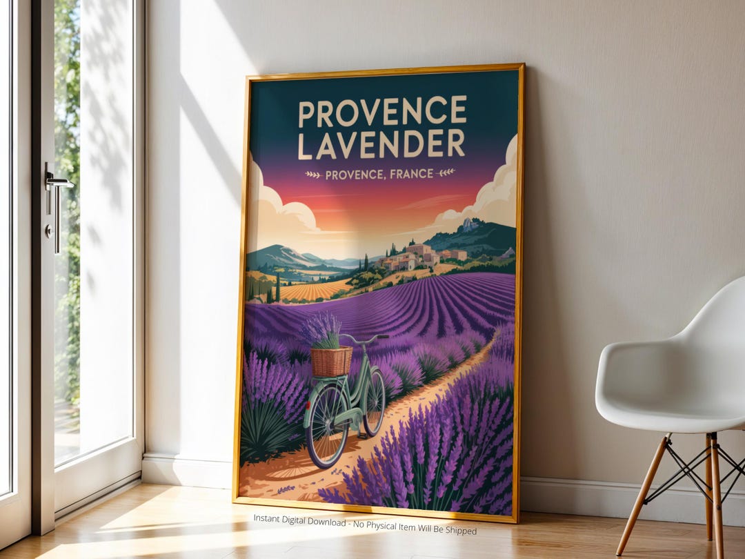 Vintage Provence Lavender Poster | Instant Download Printable Wall Art ...