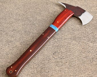 Hand Forged Full Tang Tomahawk | High-Carbon Steel Camping Hatchet| Gift for him