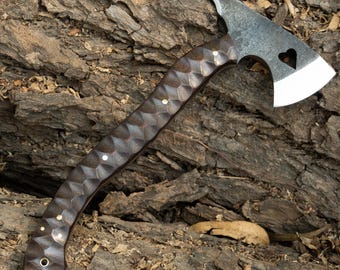 Handforged Full Tang Tomahawk Spike| Functional Camping Hatchet with Sheath| American Bushcraft axe |Viking Throwing Axe|Custom Gift for Men